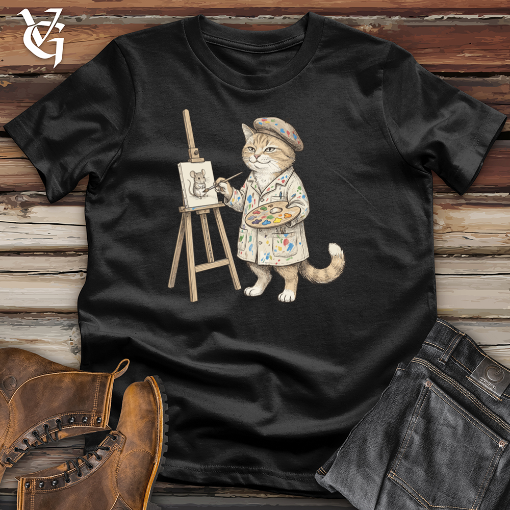 Viking Goods Cat Painter Tee Black / L