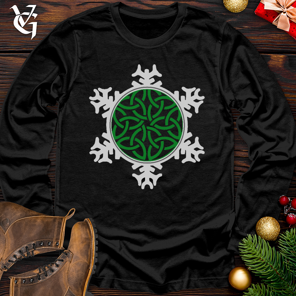 Viking Goods Celtic Snowflake Long Sleeve Black / L