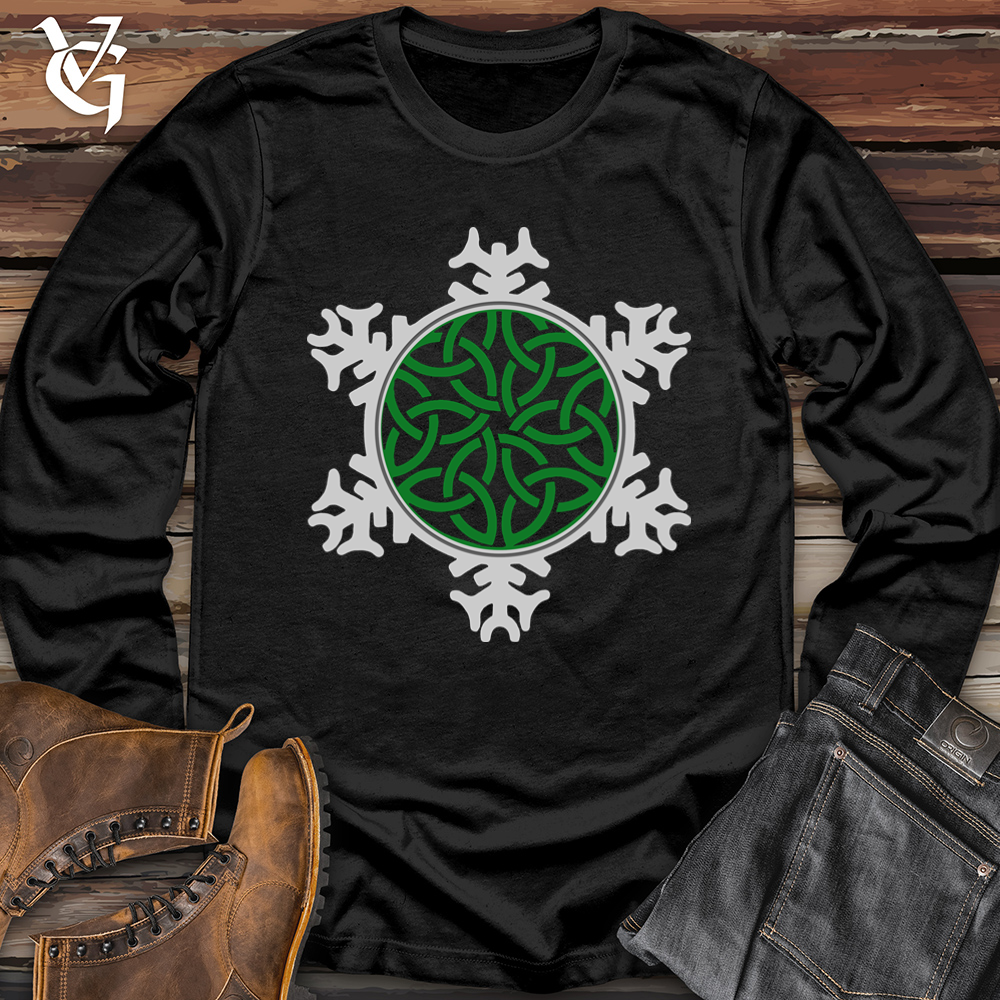 Viking Goods Celtic Snowflake Softstyle Long Sleeve Black / L