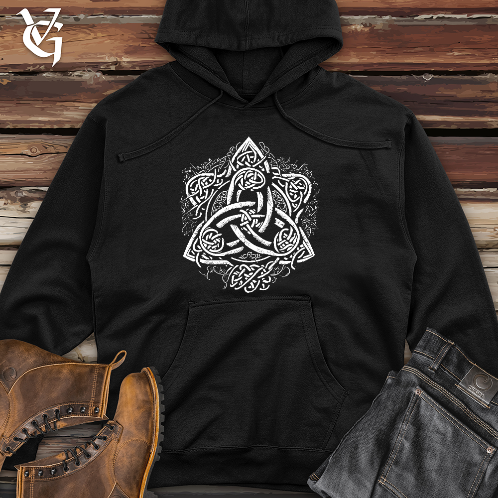 Viking Goods Celtic Trinity Emblem Midweight Hooded Sweatshirt Black / L