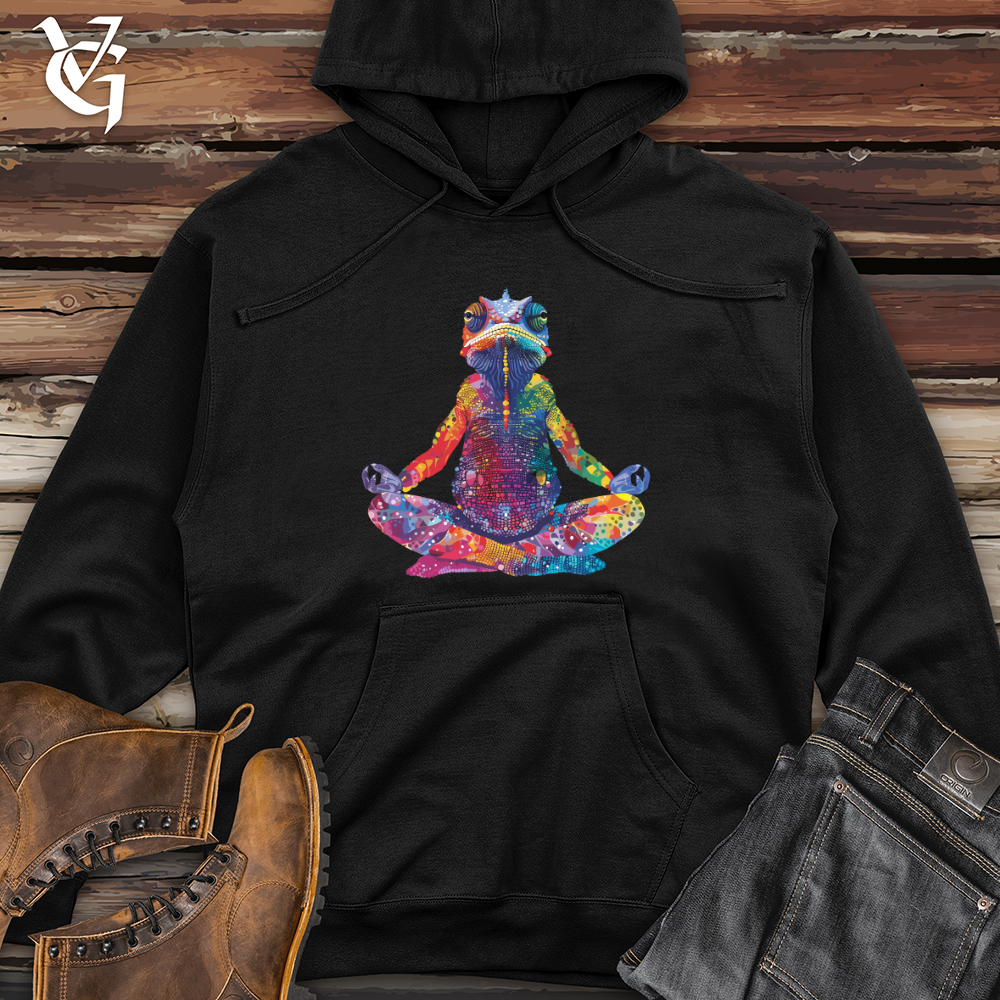 Viking Goods Chameleon Zen Mandala Midweight Hooded Sweatshirt Black / L