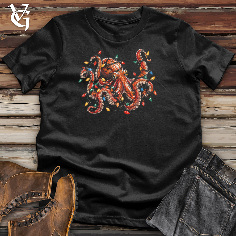 Viking Goods Christmas Lights Octopus Tee Black / L
