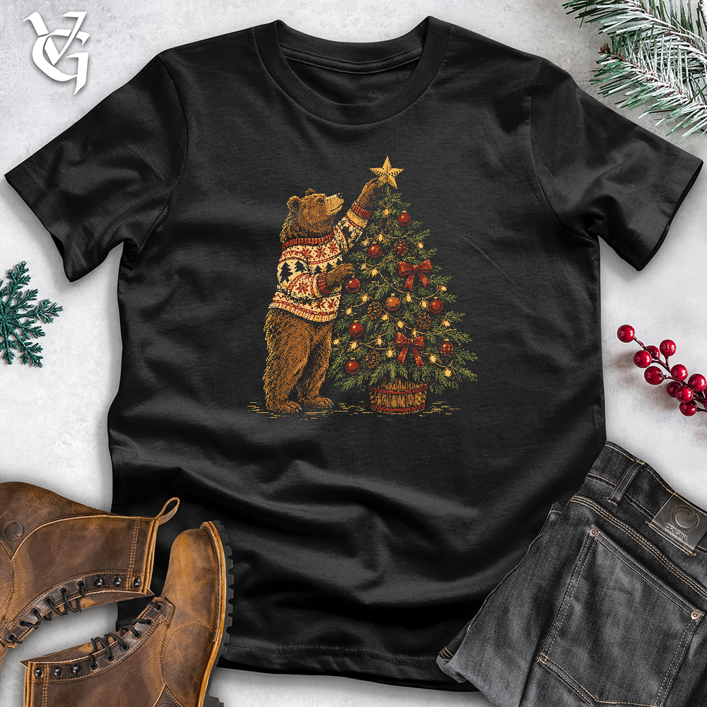 Viking Goods Christmas Tree Bear Softstyle Tee Black / L