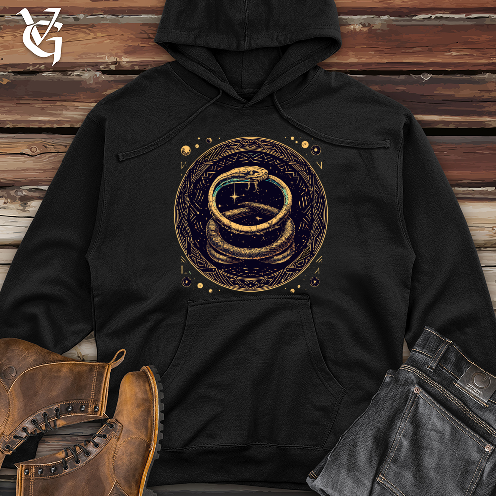 Viking Goods Cosmic Serpent Enigma Midweight Hooded Sweatshirt Army / L