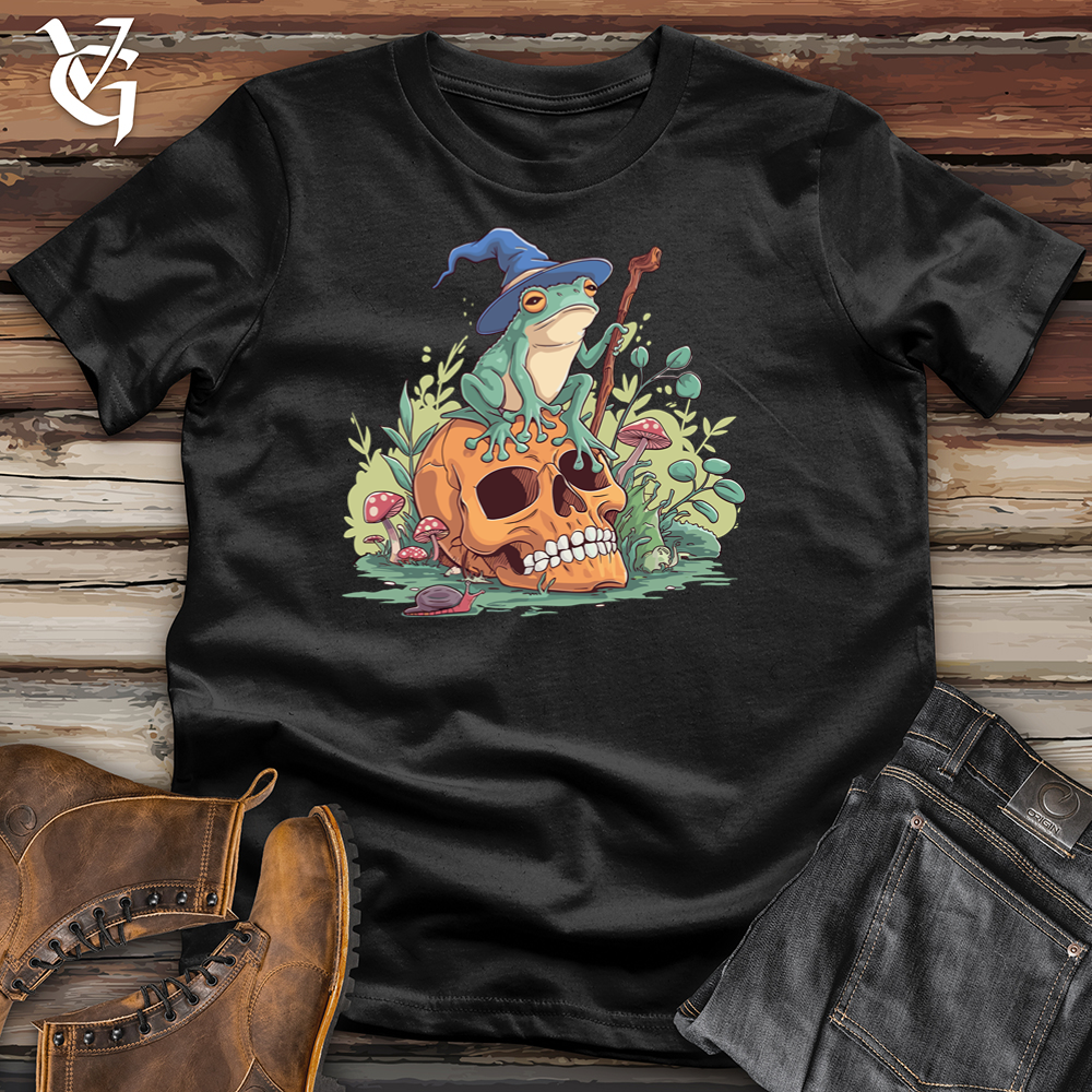 Viking Goods Cottagecore Frog Softstyle Tee Black / L