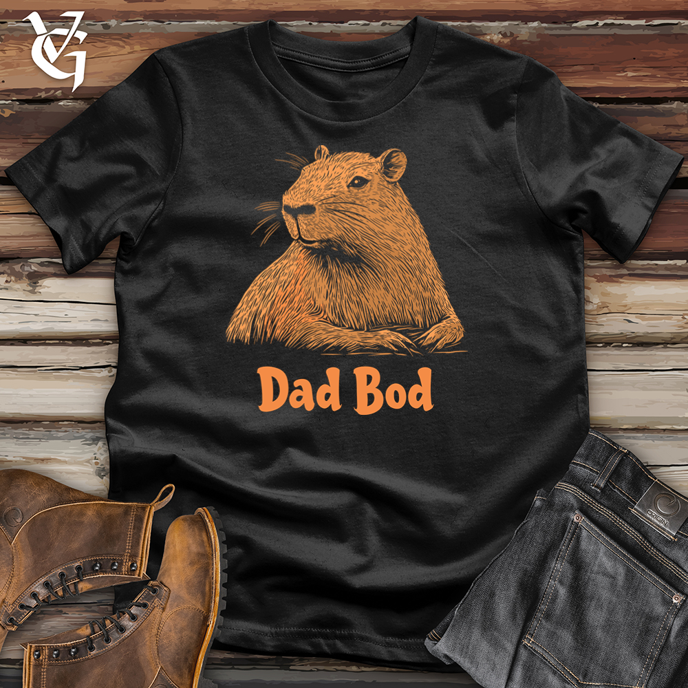 Viking Goods Dad Bod Capybara Softstyle Tee Black / L