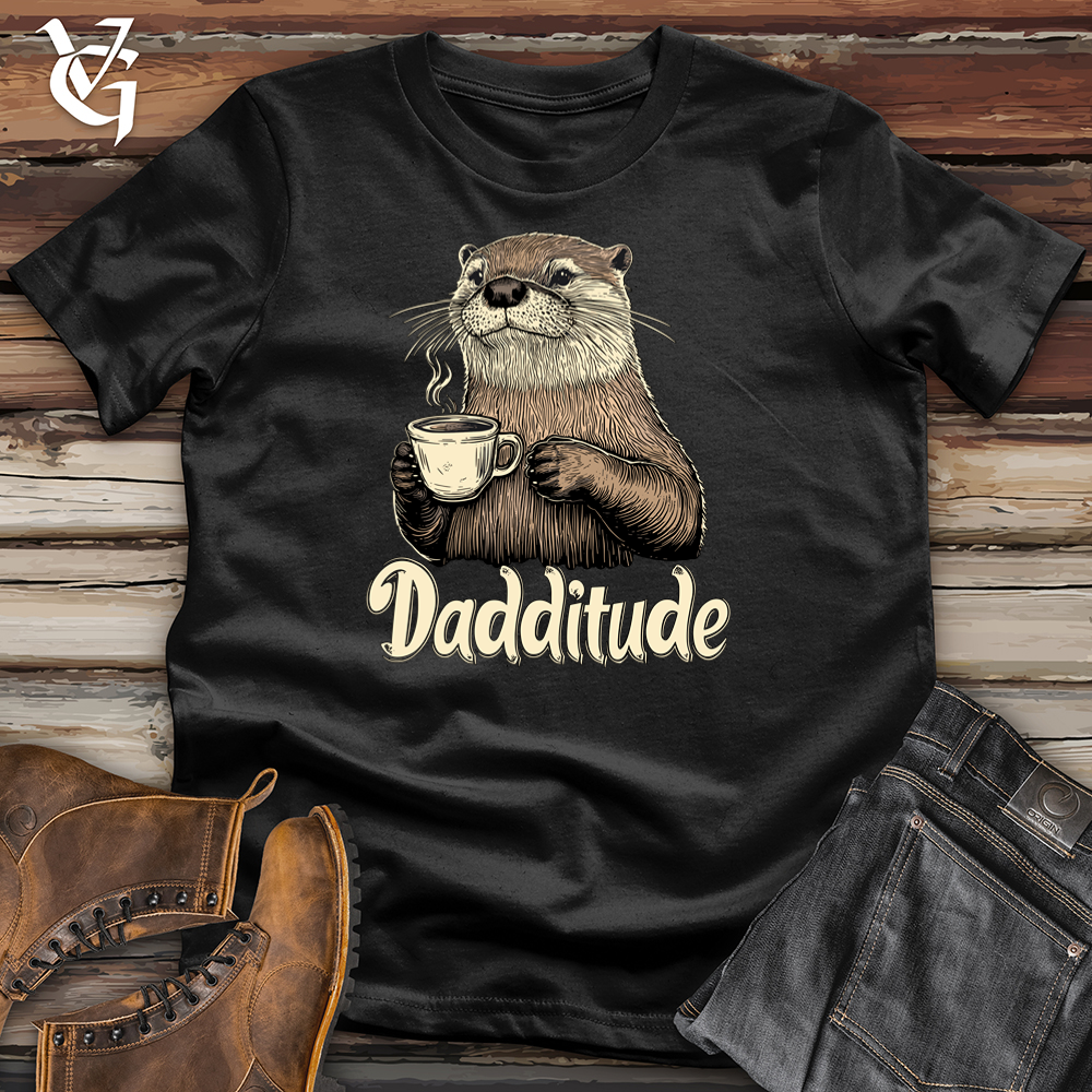 Viking Goods Dadditude Otter Softstyle Tee Black / L