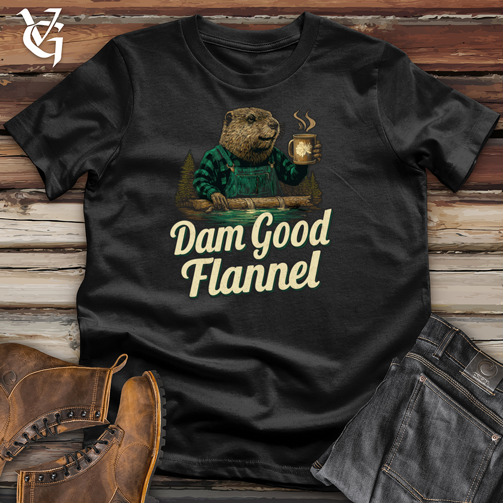 Viking Goods Dam Good Flannel Softstyle Tee Black / L