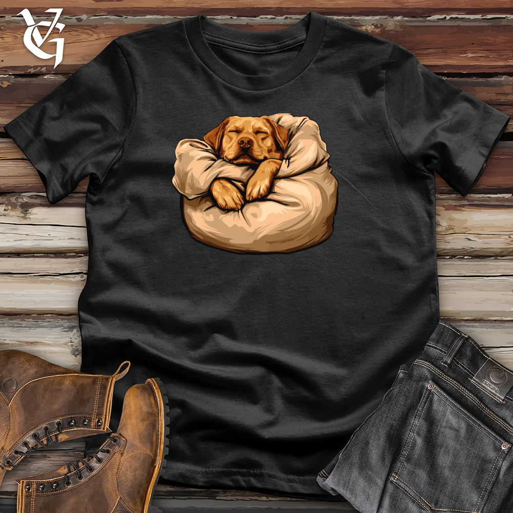 Viking Goods Dog Beanbag Snooze Cotton Tee Black / L