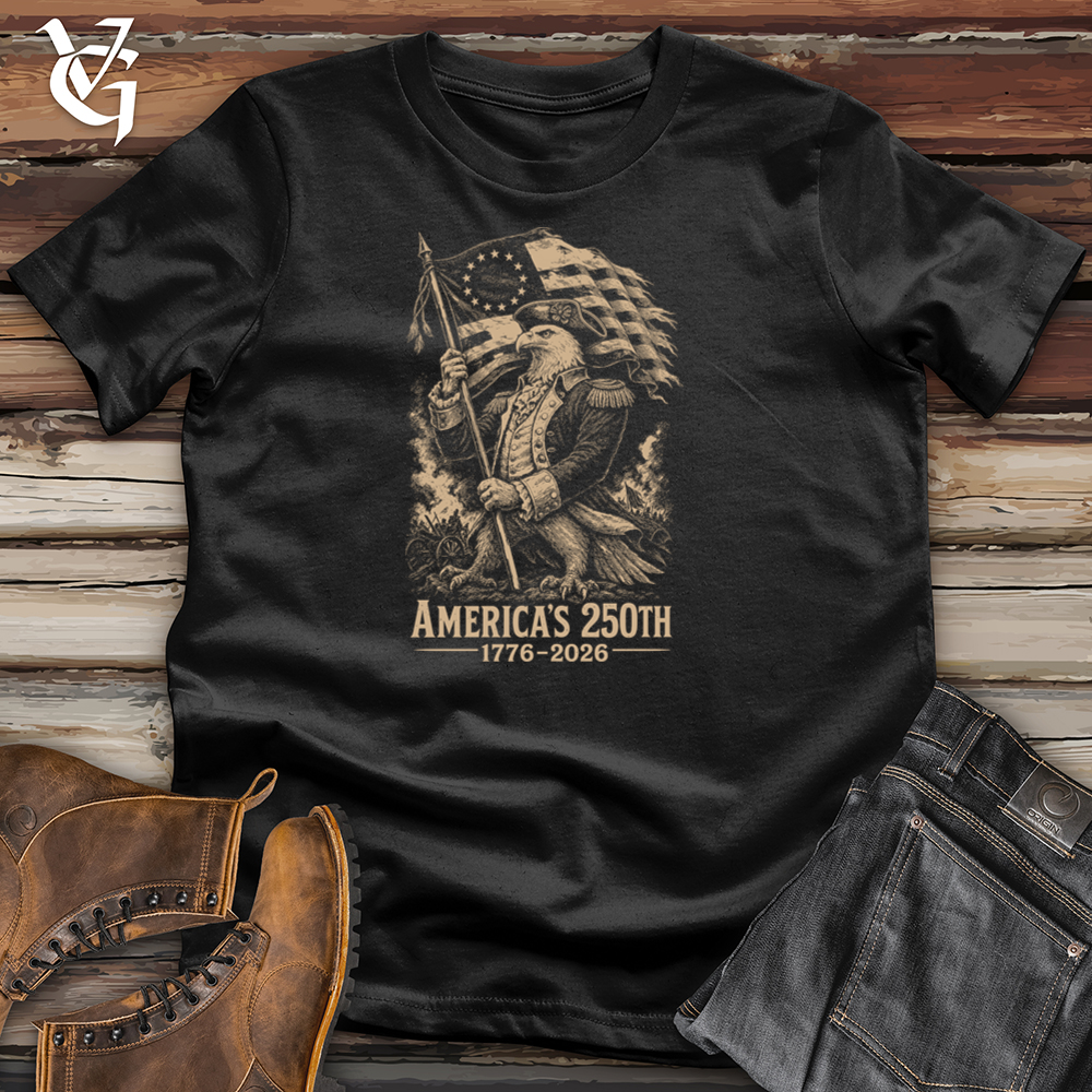 Viking Goods Eagle Flag Holder Softstyle Tee Black / L