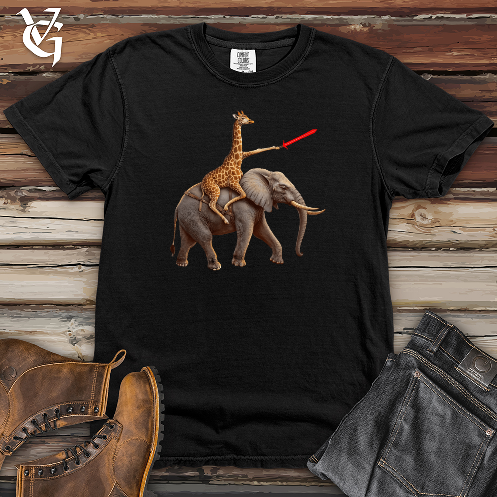 Viking Goods Elephant Giraffe Calvary Heavy Cotton Comfort Colors Tee Black / L
