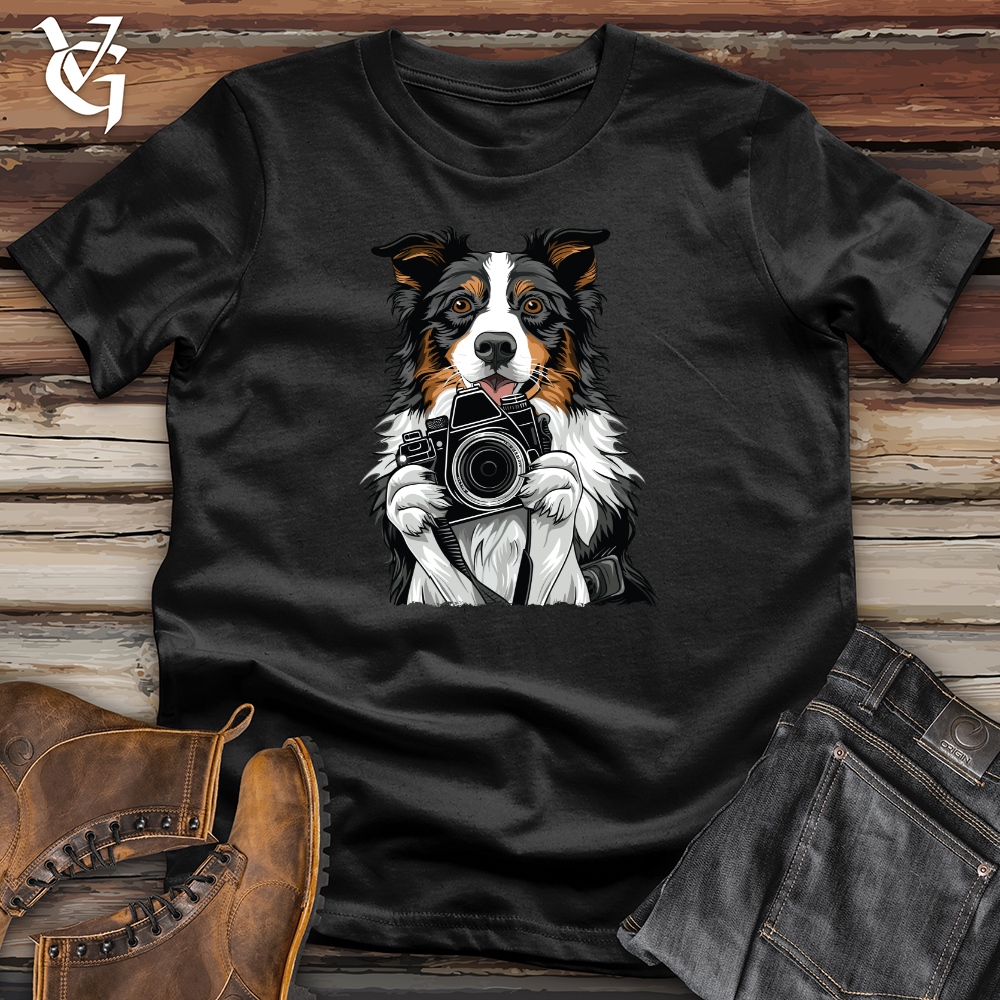 Viking Goods English Shepherd Shutterbug Charm Softstyle Tee Black / L