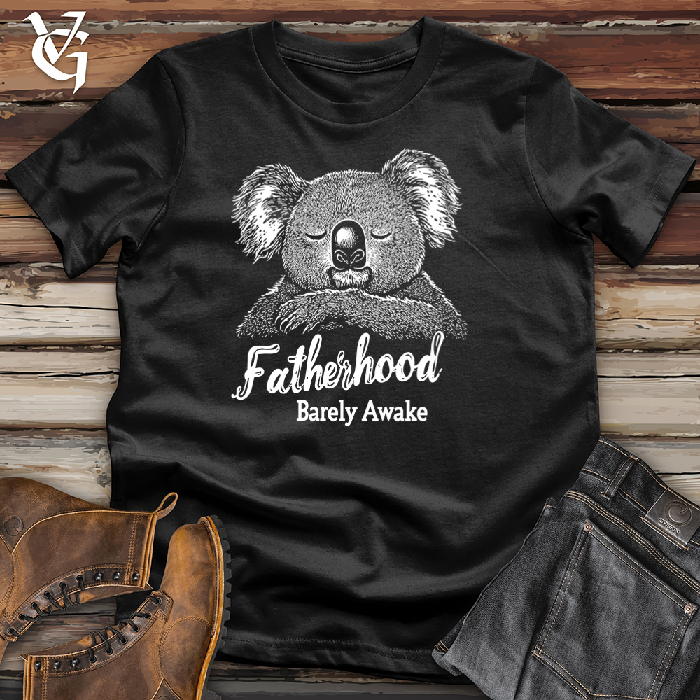 Viking Goods Fatherhood Barely Awake Softstyle Tee Black / L