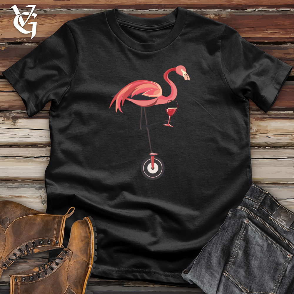 Viking Goods Flamingo Unicycle Sip Softstyle Tee Dark Chocolate / L