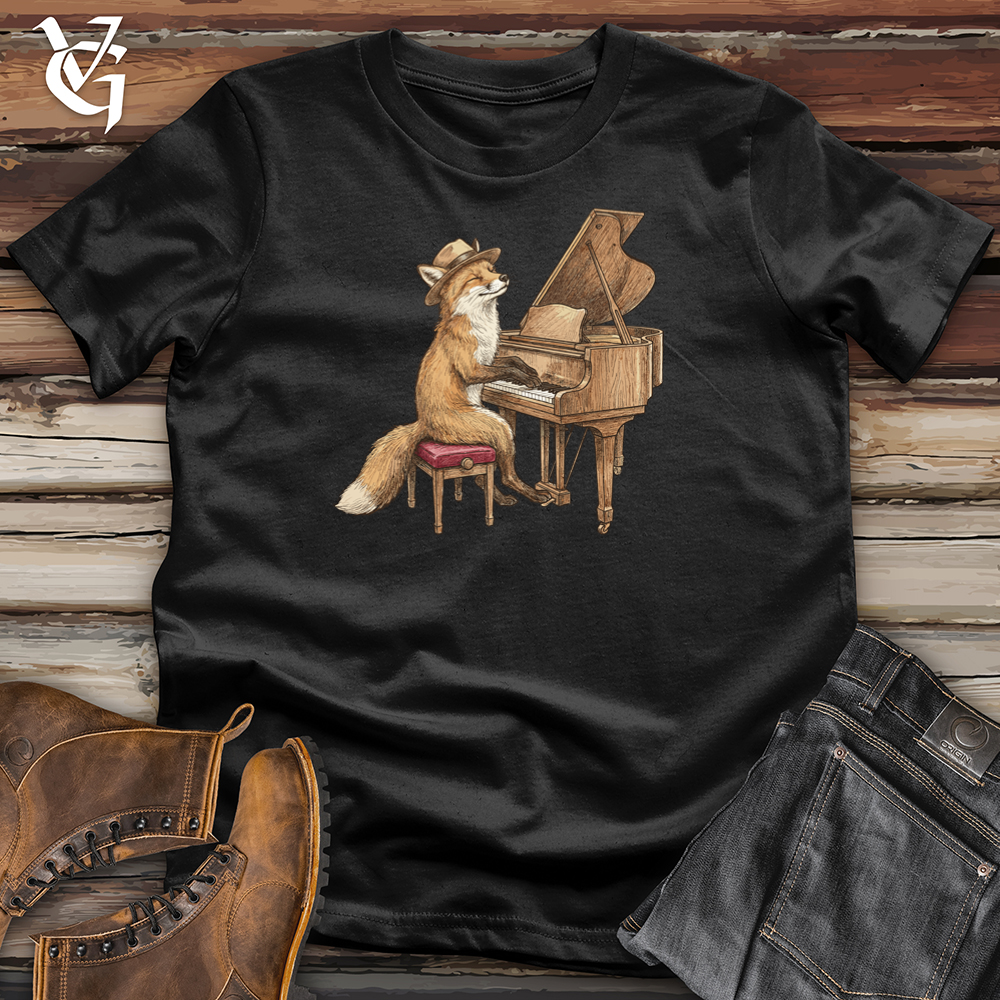 Viking Goods Fox Pianist Tee Black / L