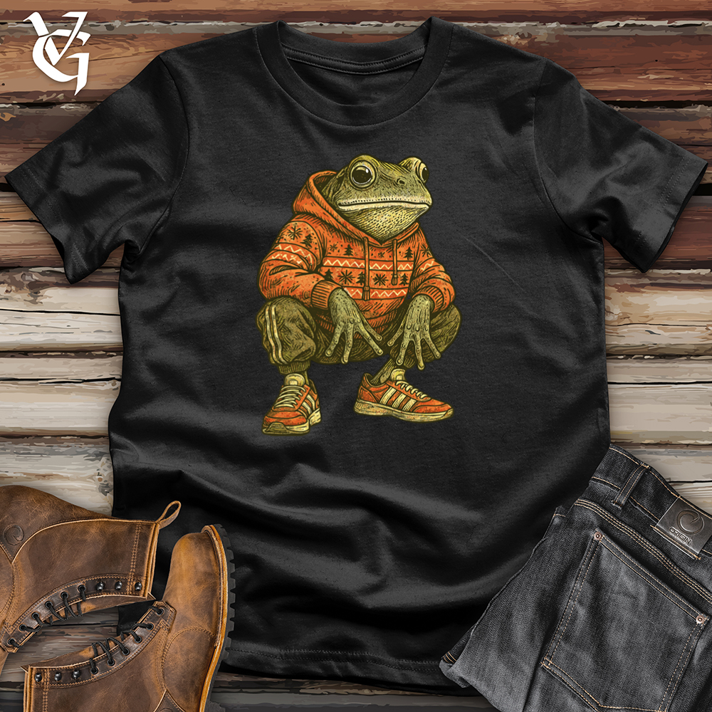 Viking Goods Frog In A Hoodie Tee Black / L