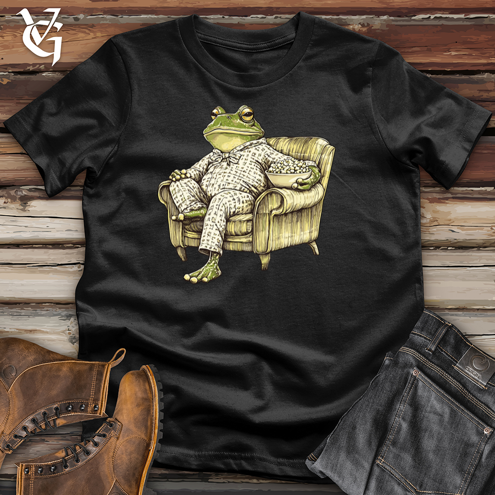 Viking Goods Frog Movie Time Softstyle Tee Black / L