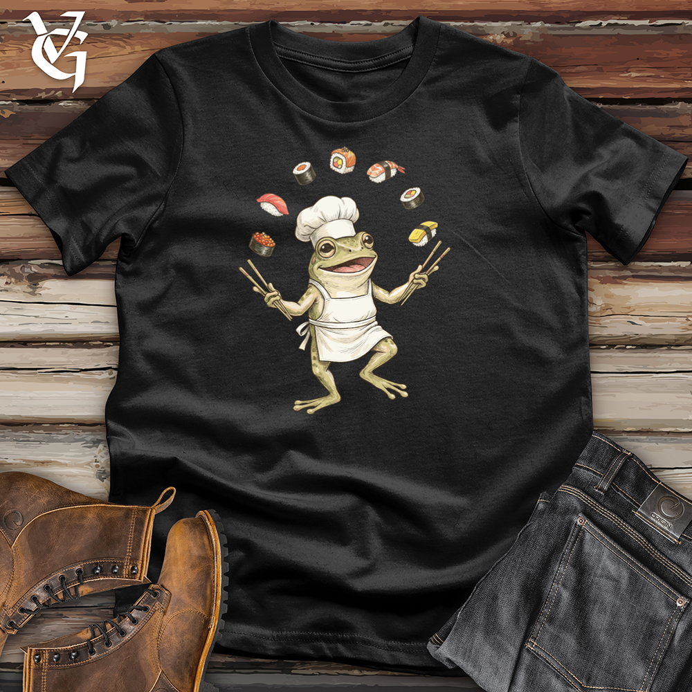 Viking Goods Frog Sushi Chef Tee Black / L