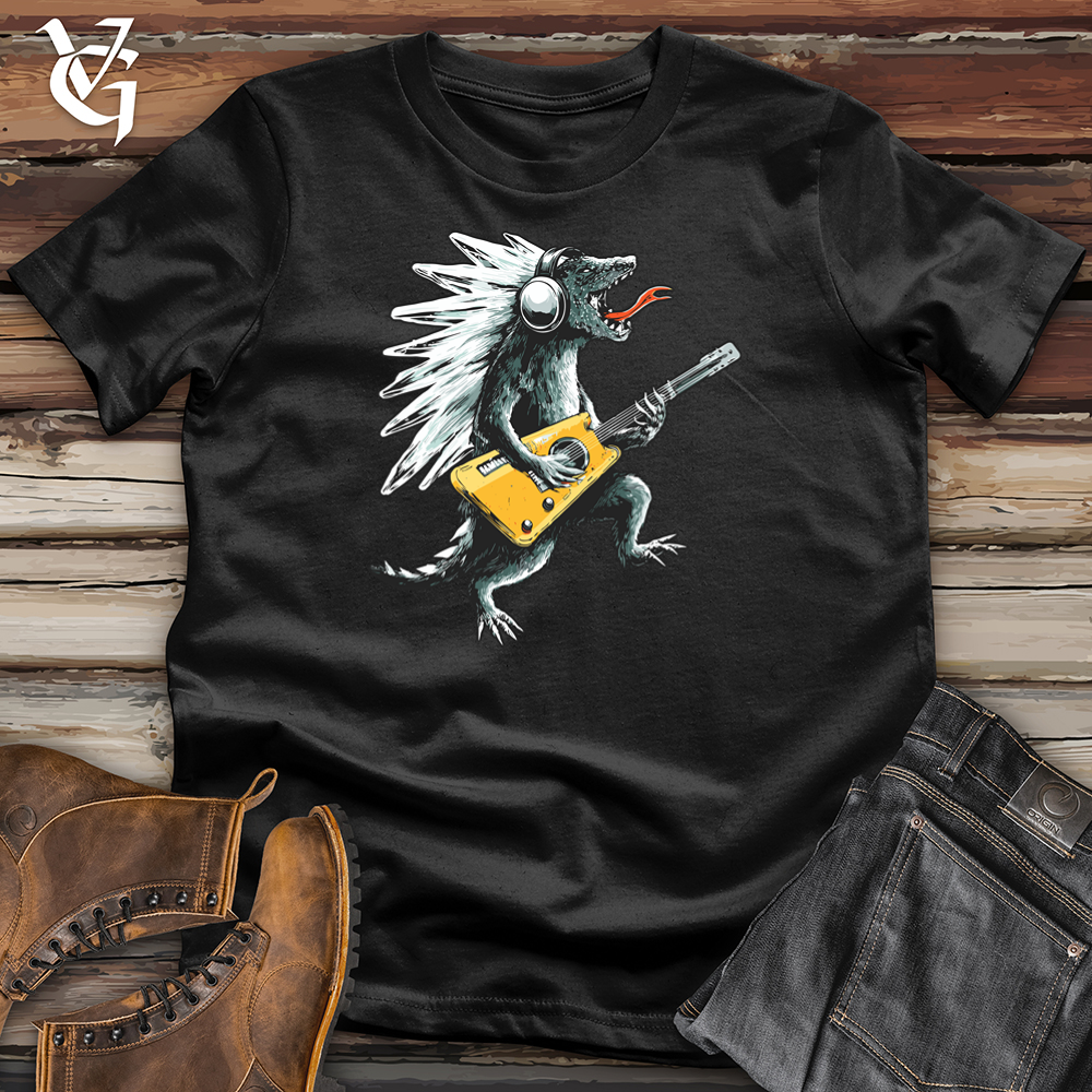 Viking Goods Frost Dragon Guitarist Softstyle Tee Black / L