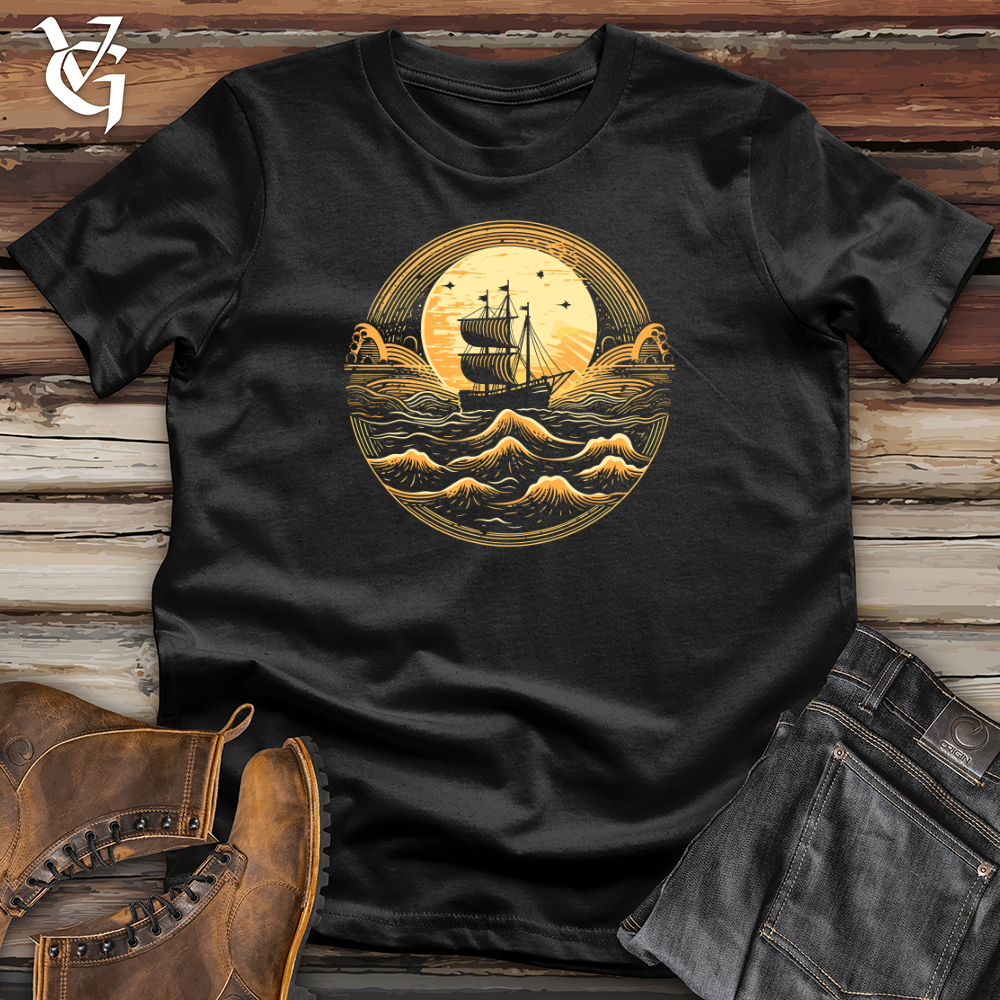 Viking Goods Galleon Moonlit Voyage Softstyle Tee Black / L
