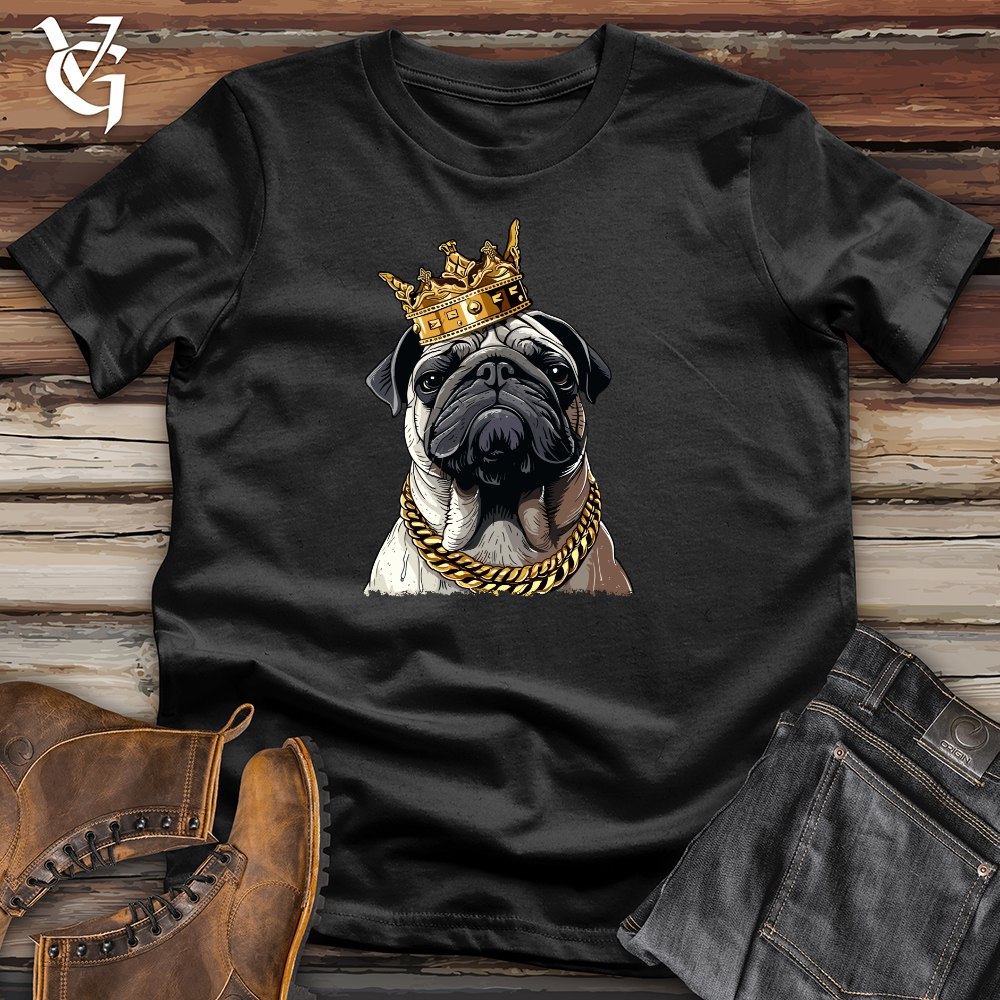 Viking Goods Gangster Pug Cotton Tee Steel Blue / L