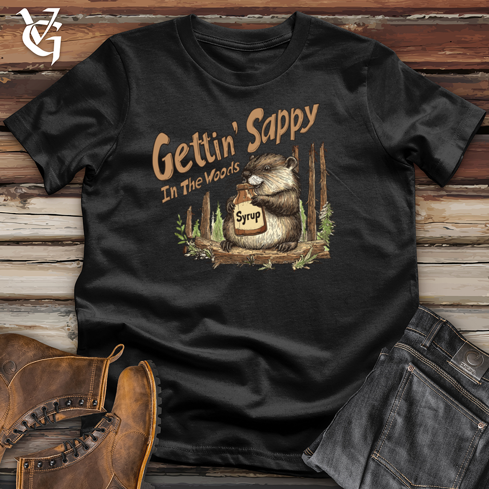 Viking Goods Gettin' Sappy in the Woods Softstyle Tee Black / L