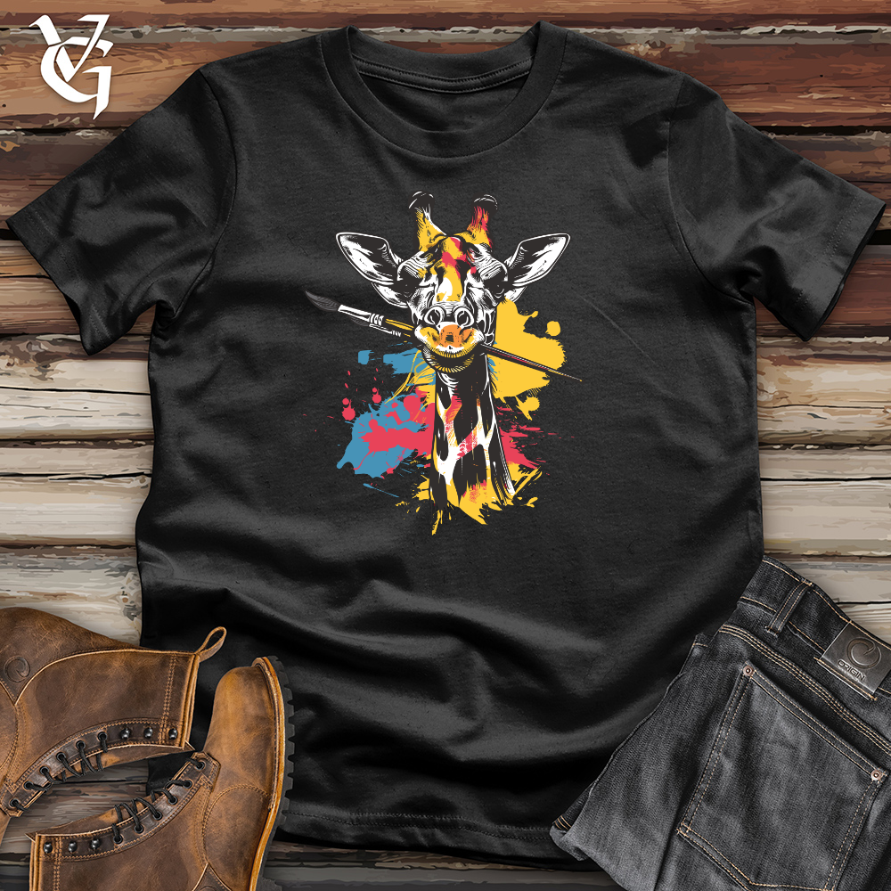 Viking Goods Giraffe Abstract Artist Cotton Tee Black / L