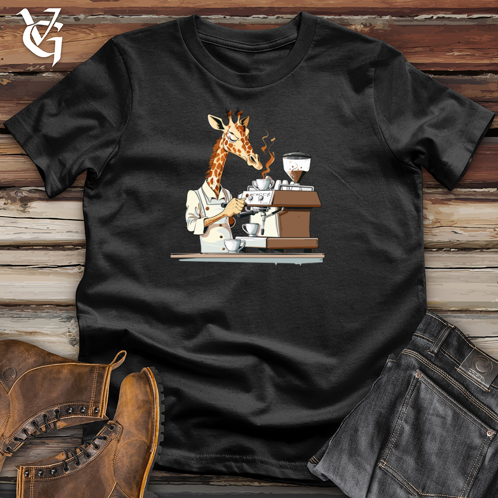 Viking Goods Giraffe Barista Brew Cotton Tee Navy / L