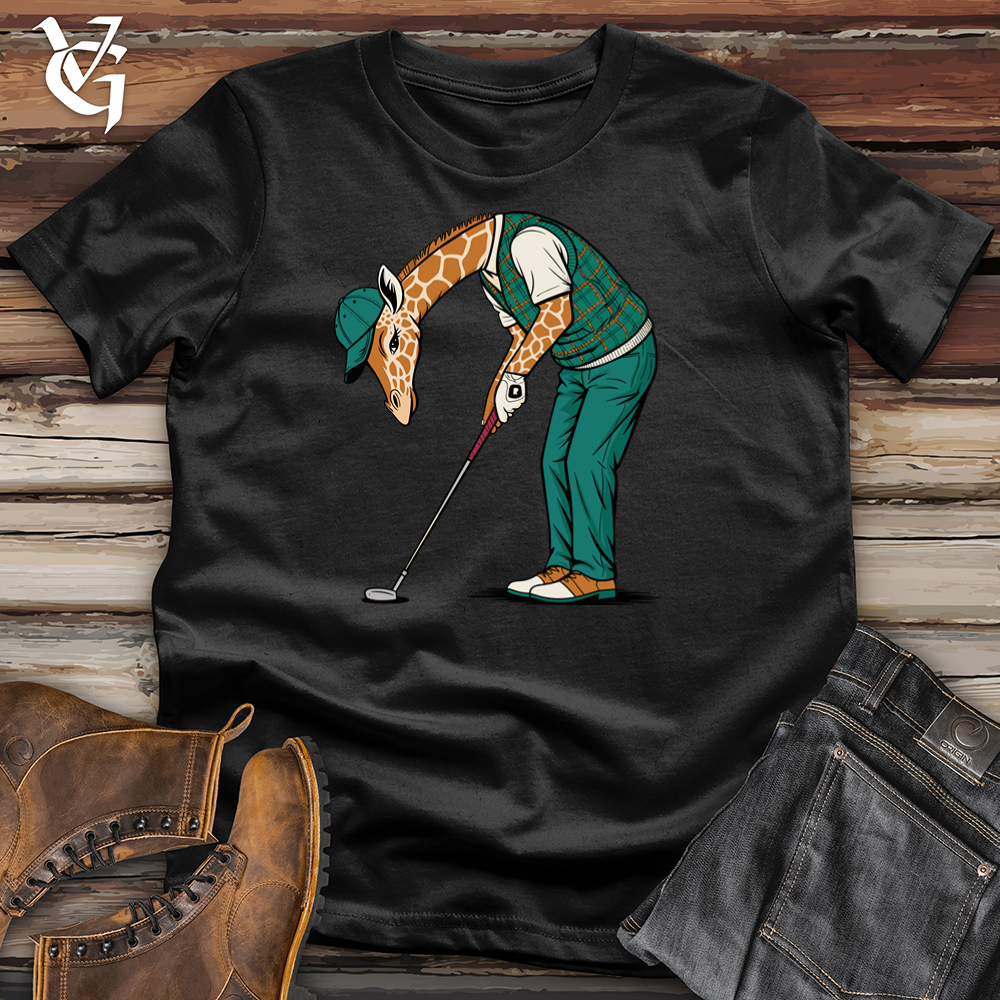 Viking Goods Giraffe Golf Softstyle Tee Black / L