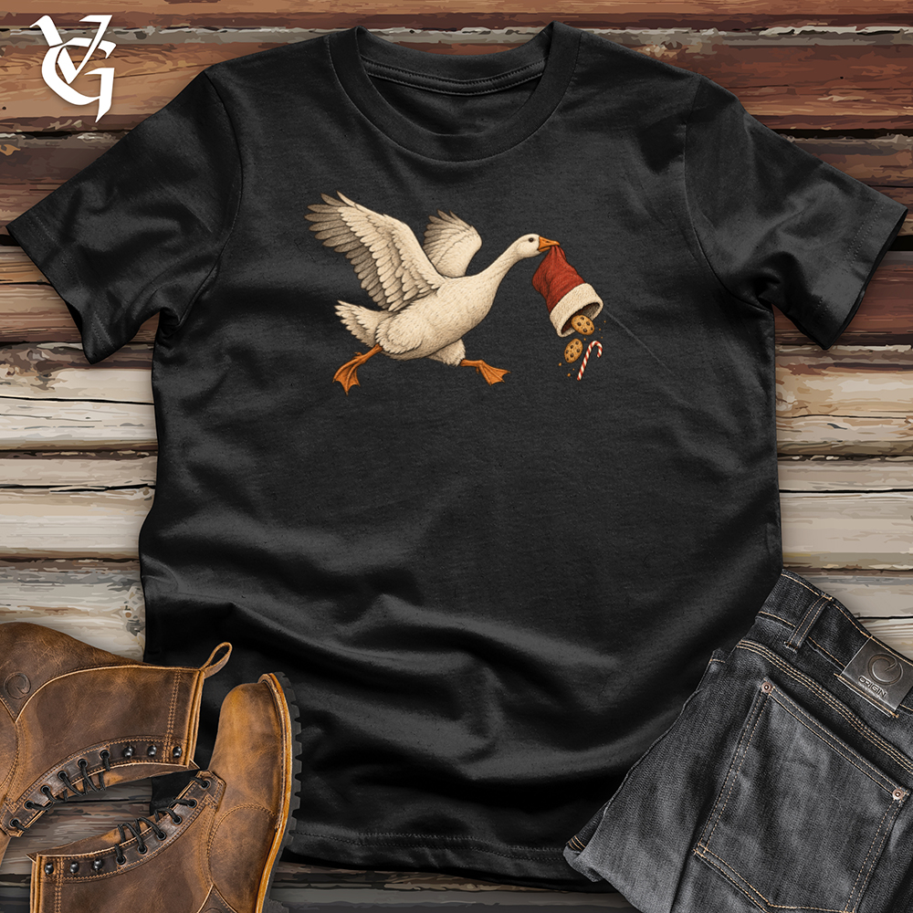 Viking Goods Goose Steals a Stocking Tee Black / L