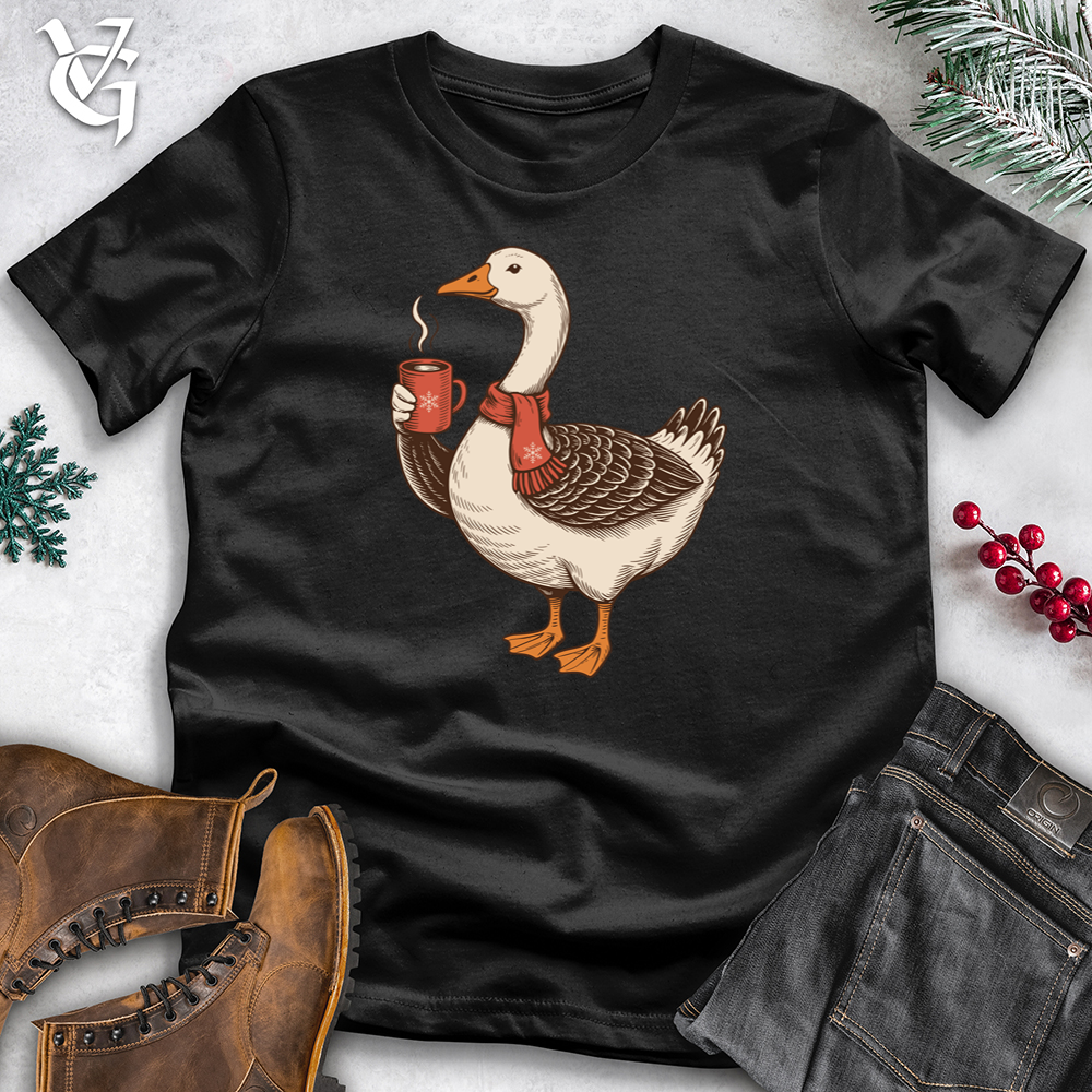 Viking Goods Goose With Scarf Tee Black / L