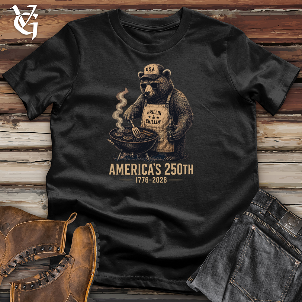 Viking Goods Grilling Bear Softstyle Tee Black / L