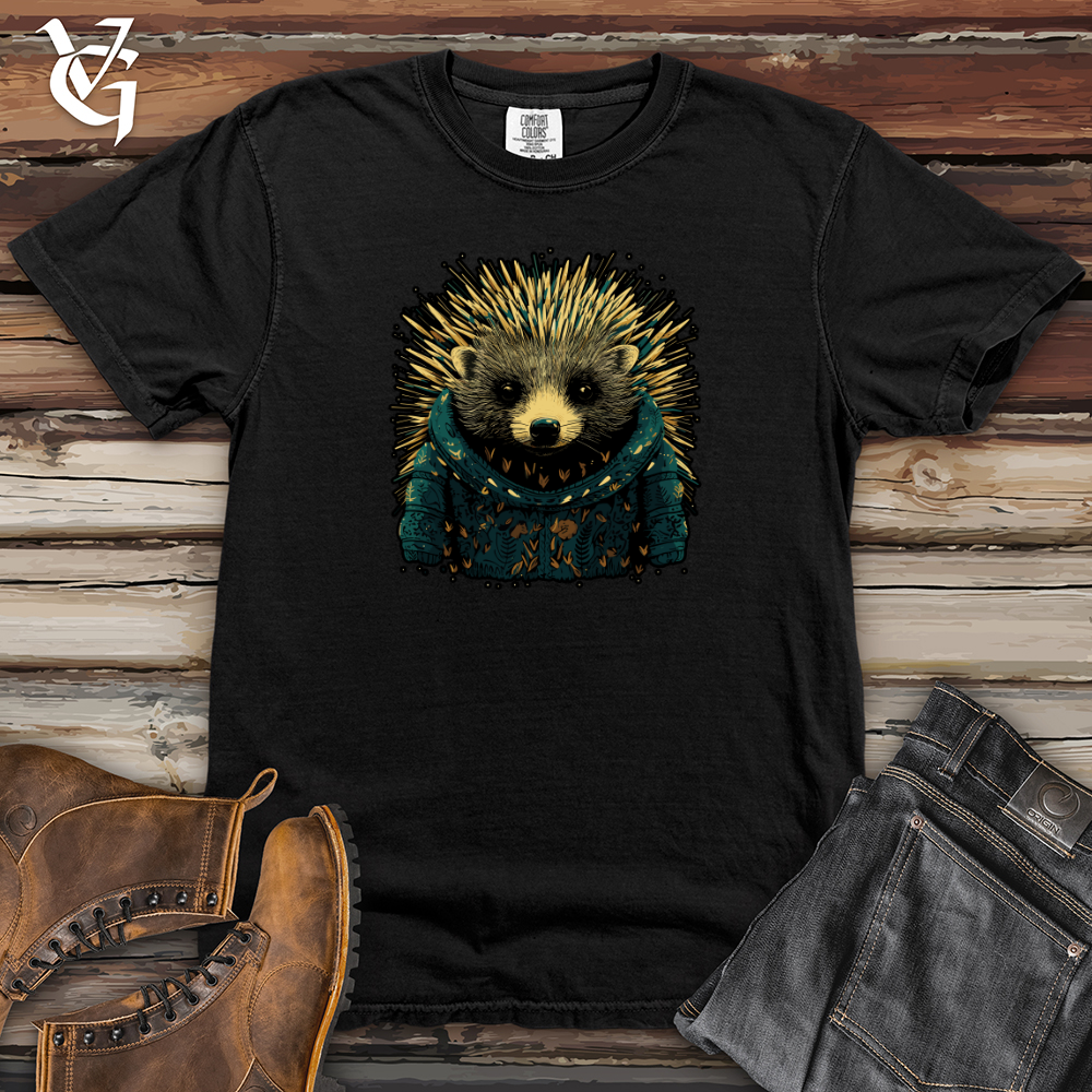 Viking Goods Hedgehog Starlit Snuggle Heavy Cotton Comfort Colors Tee Black / L
