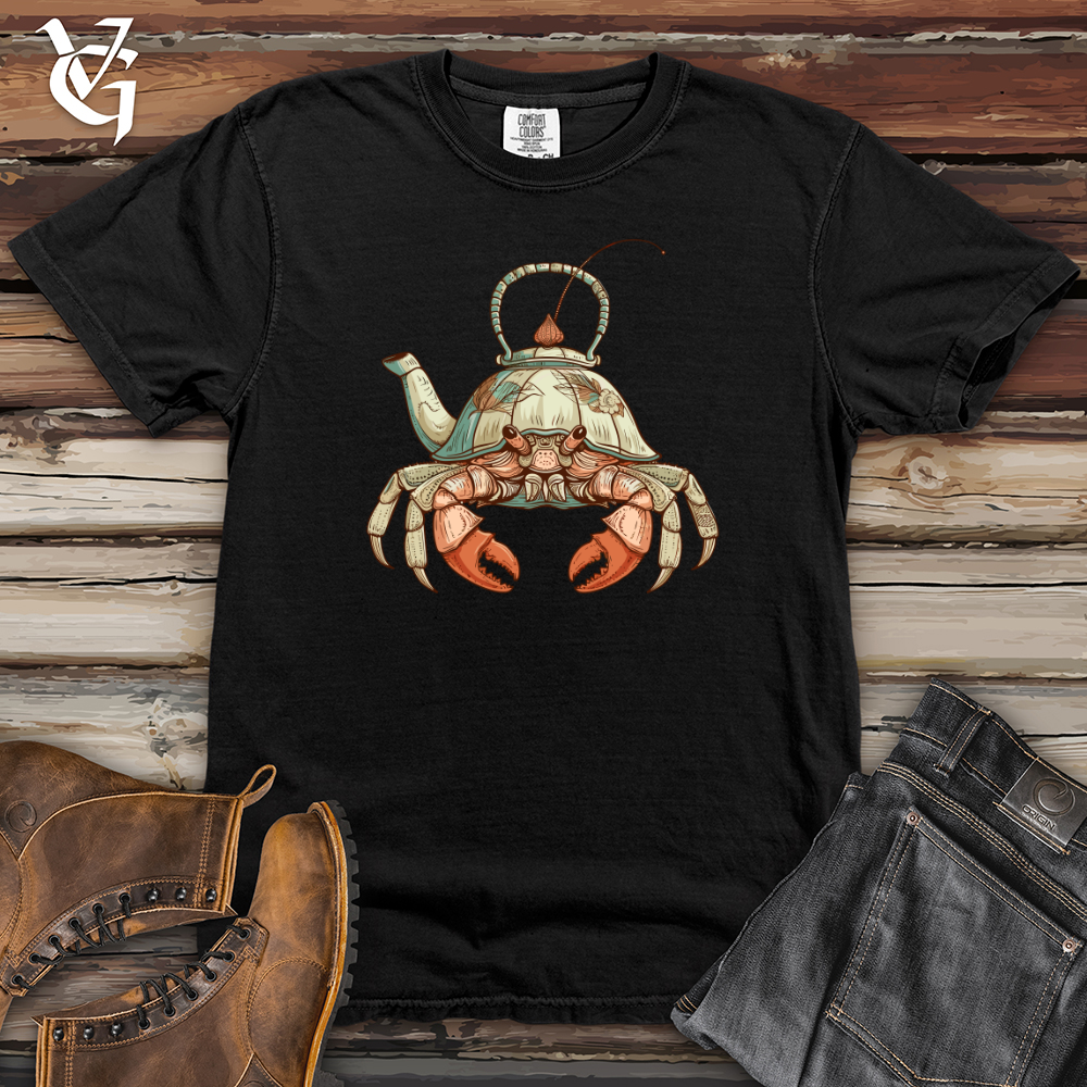 Viking Goods Hermit Crab Teapot Heavy Cotton Comfort Colors Tee Black / L