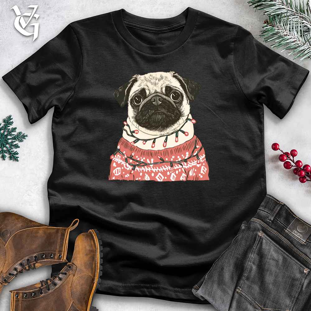 Viking Goods Holly Jolly Pug Softstyle Tee Black / L