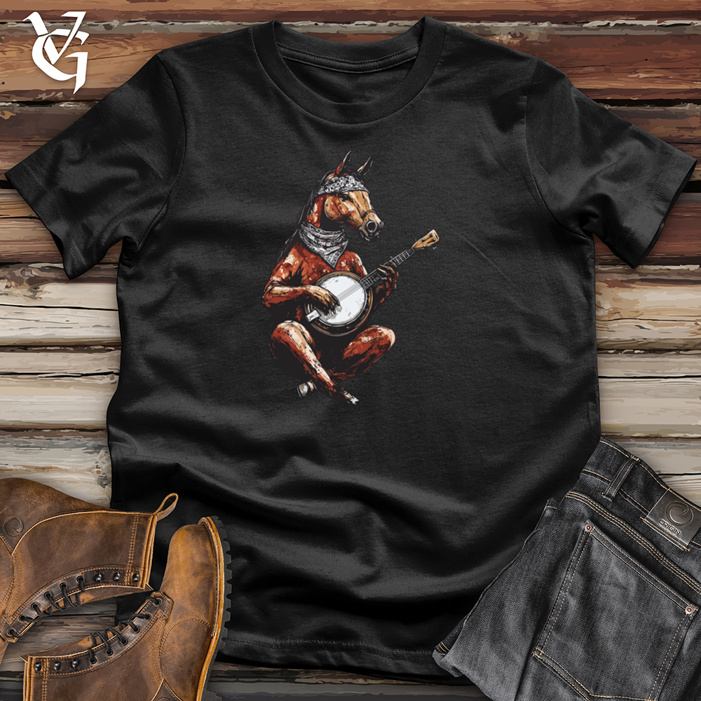 Viking Goods Horse Playing Banjo Softstyle Tee Black / L