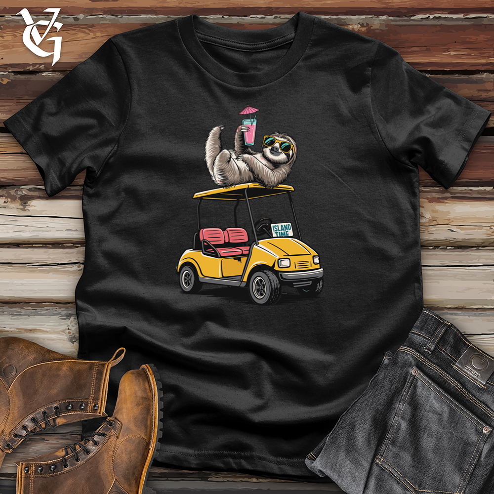 Viking Goods Island Time Sloth Softstyle Tee Black / L
