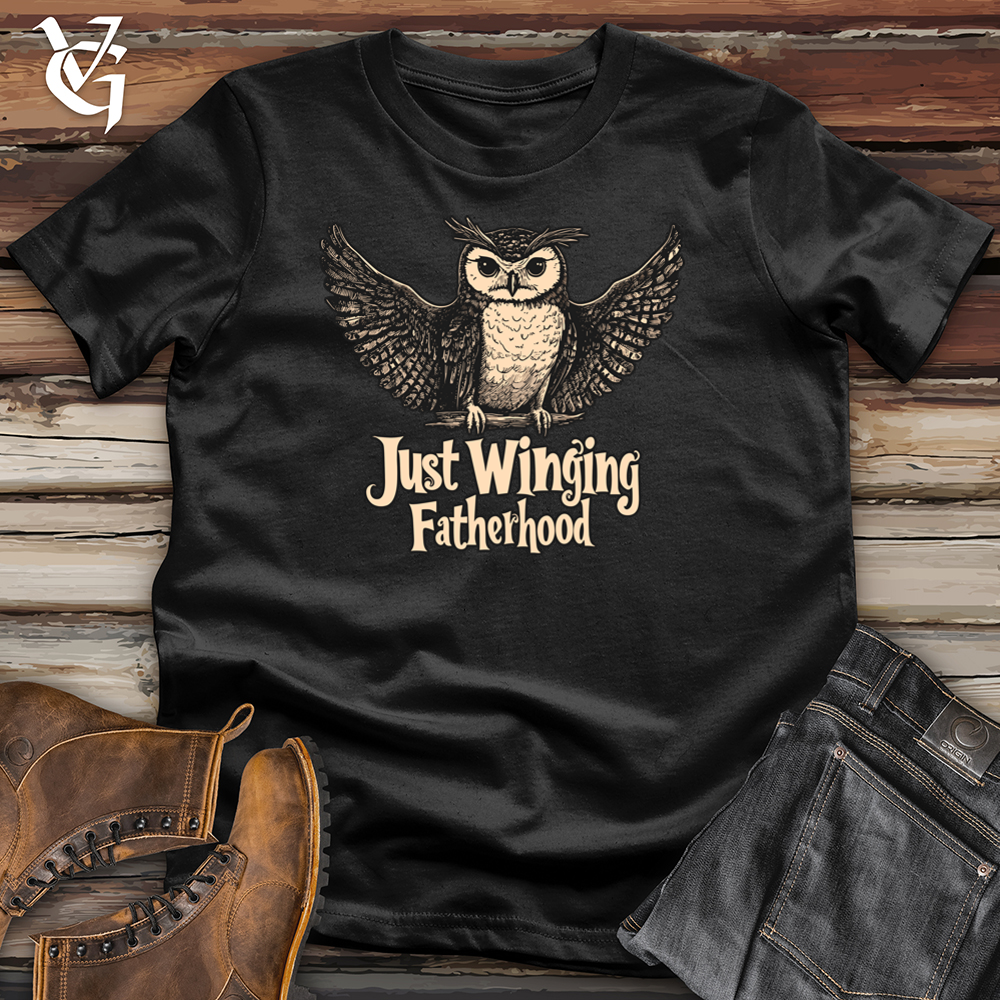 Viking Goods Just Winging Fatherhood Softstyle Tee Black / L