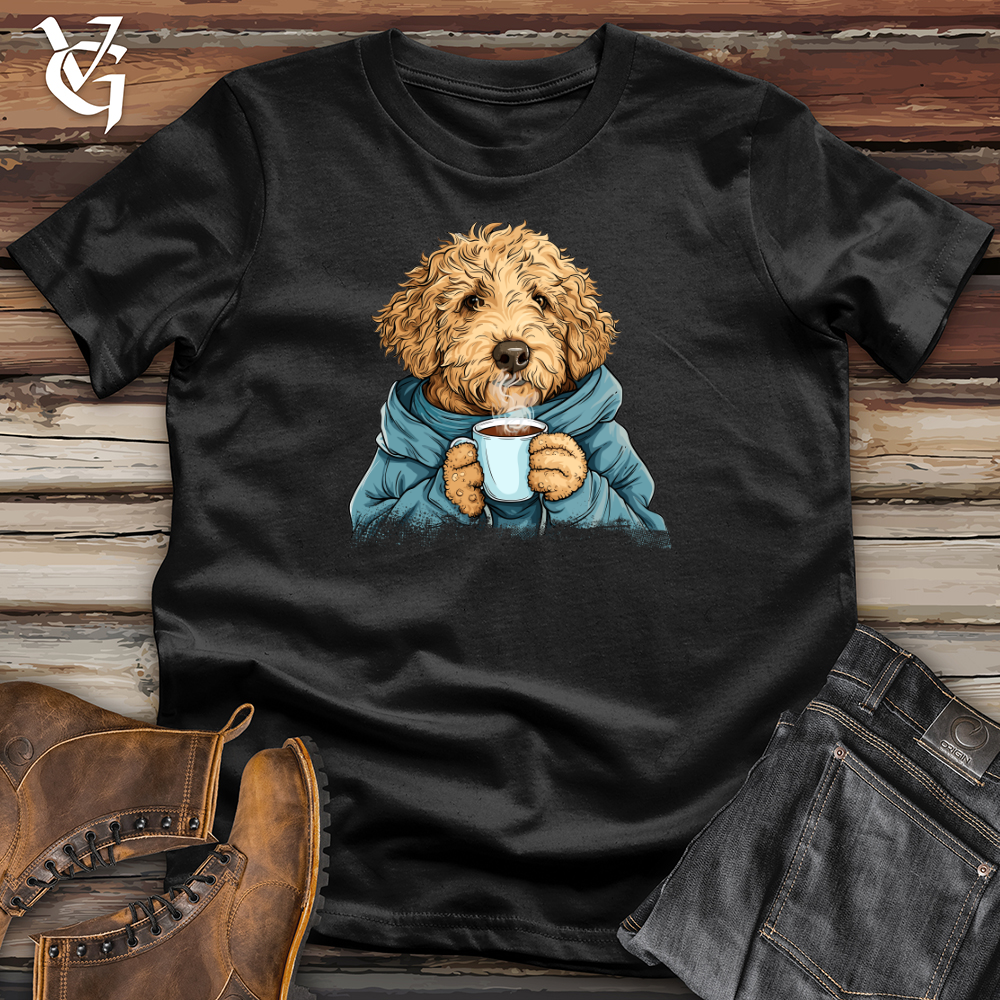 Viking Goods Labradoodle Cozy Beverage Softstyle Tee Maroon / L