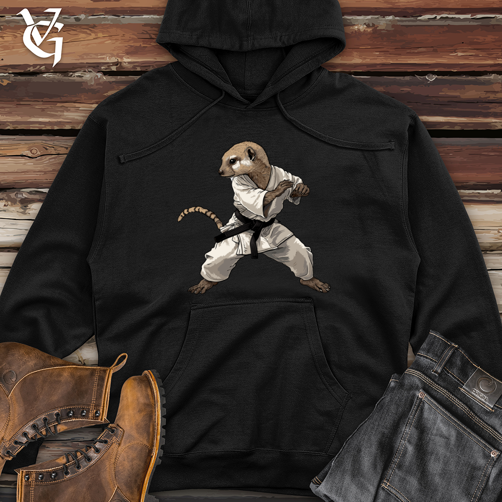 Viking Goods Meerkat Martial Arts Midweight Hooded Sweatshirt Army / L