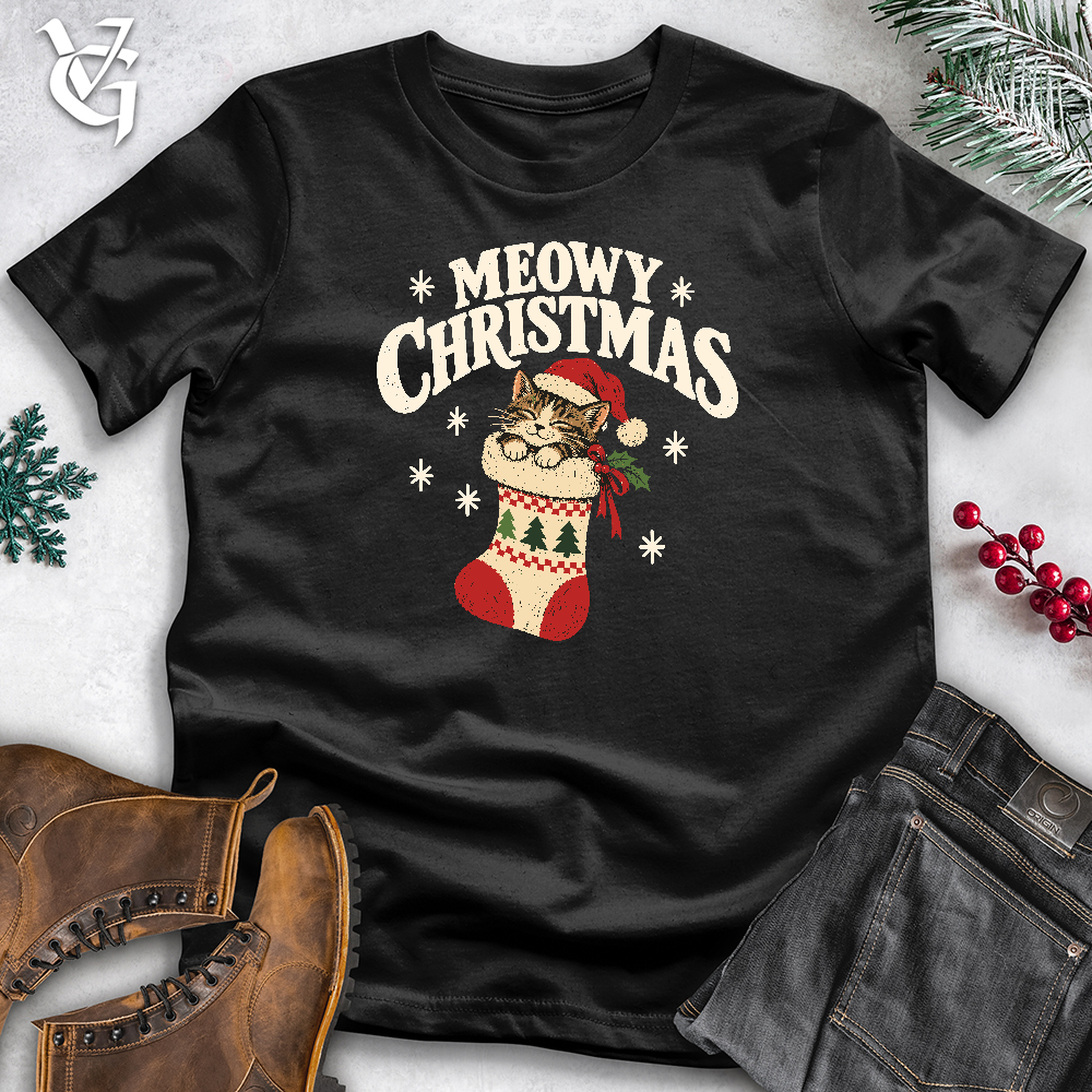 Viking Goods Meowy Christmas Softstyle Tee Black / L