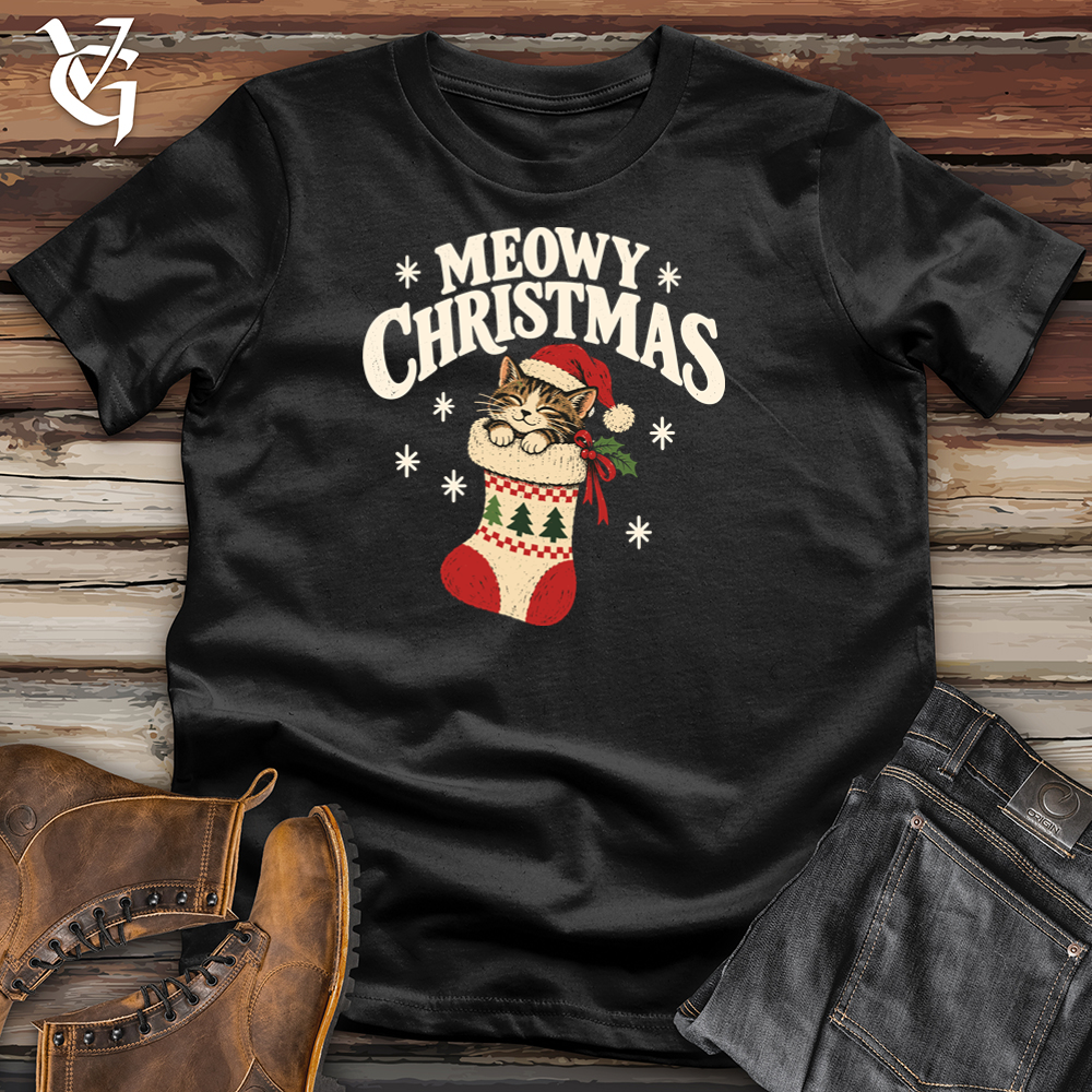 Viking Goods Meowy Christmas Tee Black / L