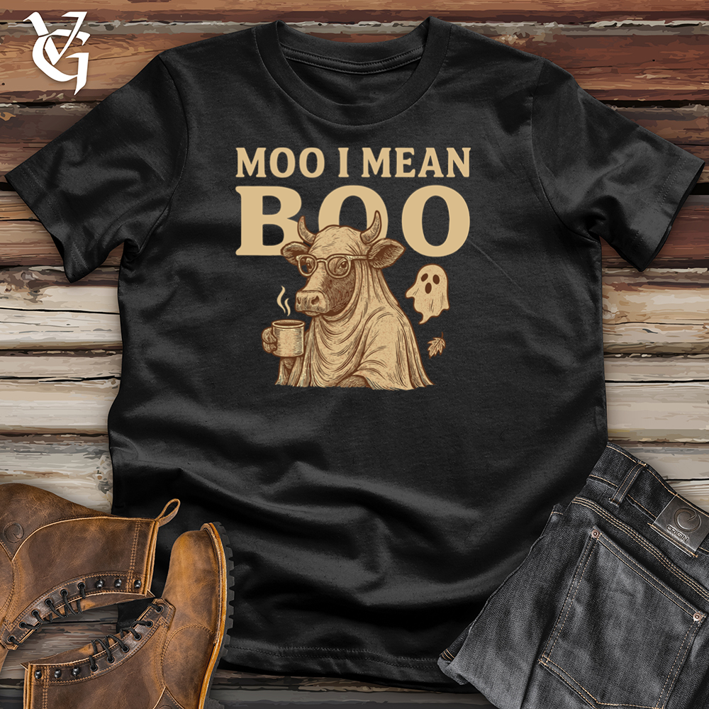 Viking Goods Moo Boo Cow Ghost Tee Black / L