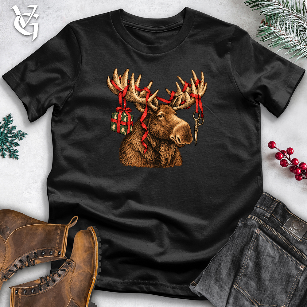 Viking Goods Moose Ribbon Softstyle Tee Black / L