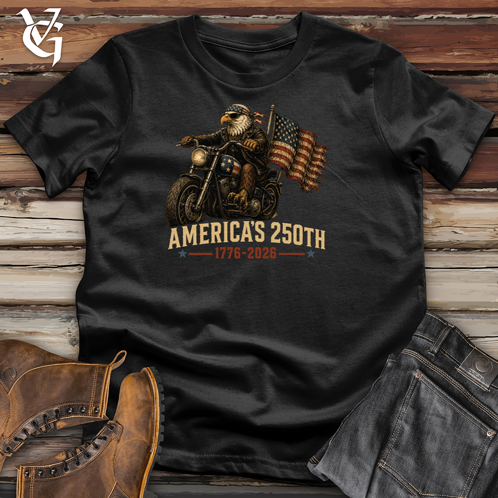 Viking Goods Motorcycle Eagle Softstyle Tee Black / L