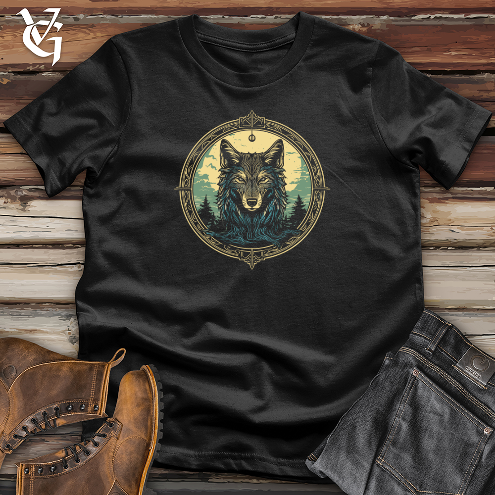 Viking Goods Mystic Wolf Compass Softstyle Tee Black / L