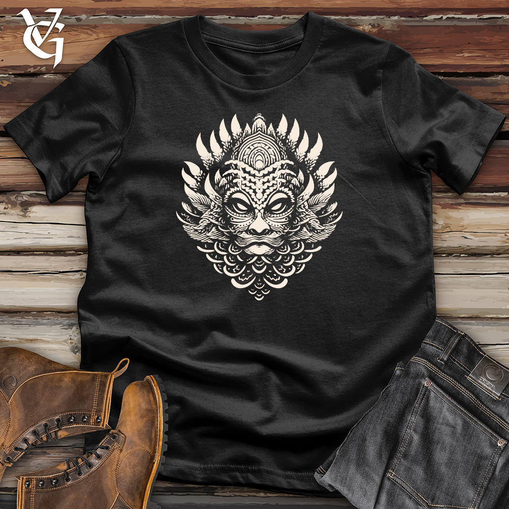 Viking Goods Mythical Lion Mask Softstyle Tee Black / L