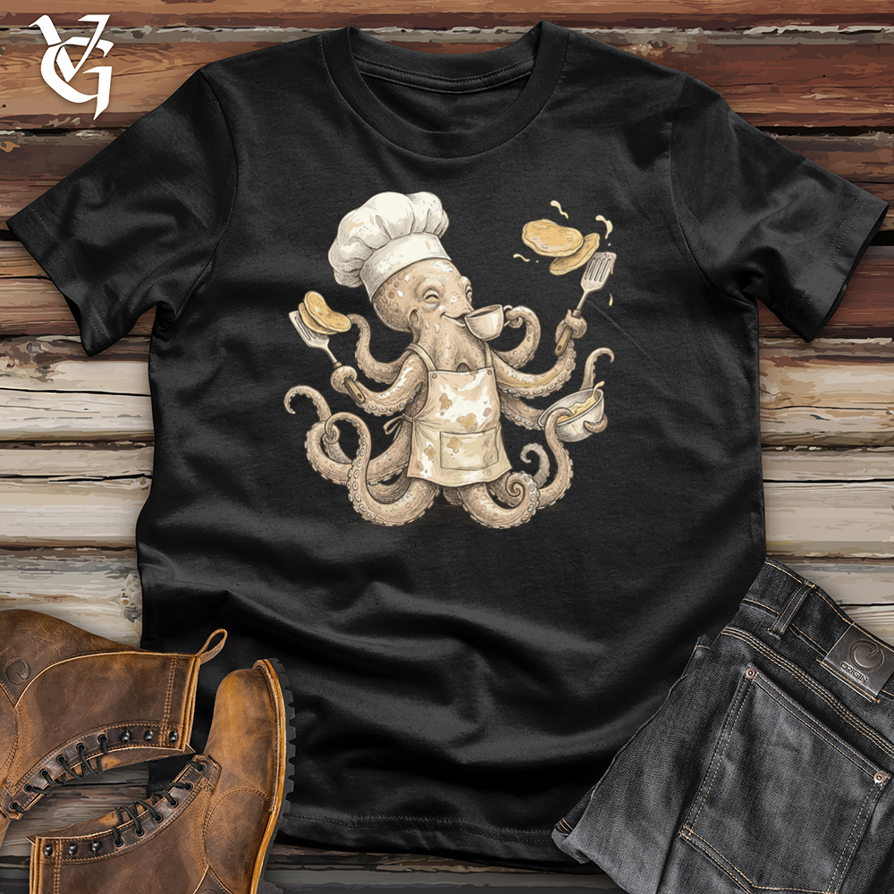 Viking Goods Octopus Chef Pancake Tee Black / L