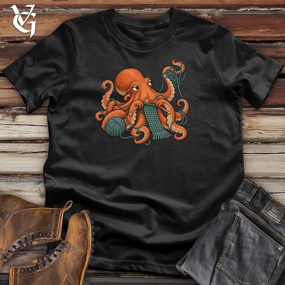 Viking Goods Octopus Knitting Tee Black / L