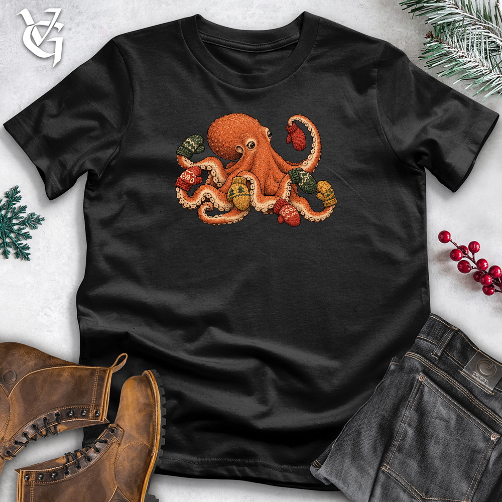 Viking Goods Octopus Mittens Softstyle Tee Black / L
